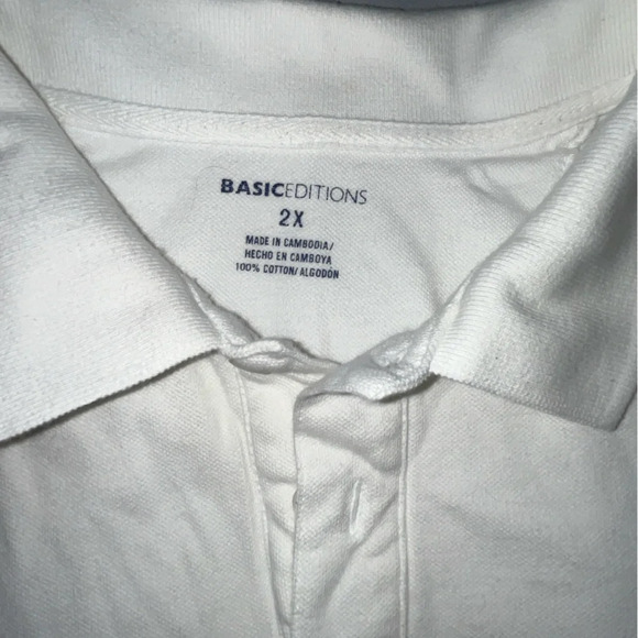 Disney Mickey Mouse Embroidered Polo Shirt White Size 2X - Picture 5 of 6